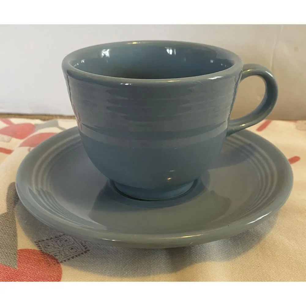 Fiestaware Periwinkle Classic 7oz Teacup & Saucer